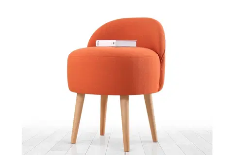 Taburety Sofahouse Designová taburetka Perilla oranžová