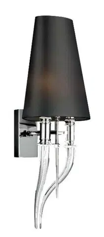 Designová nástěnná svítidla Nástěnné svítidlo AZzardo Diablo wall black AZ1343 E14 2x11W IP20 24cm černé