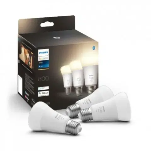 LED žárovky PHILIPS HUE Hue Bluetooth LED White set 3ks žárovek Philips 8719514329881 E27 A60 3x9W 3x800lm 2700K bílé stmívatelné