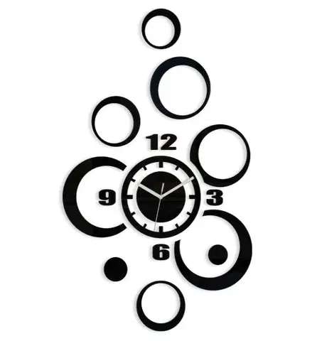 Nalepovací hodiny ModernClock 3D nalepovací hodiny Alladyn černé