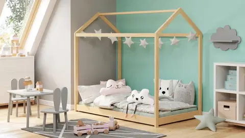 Dětské pokoje Dětská postel YOGI 80x160 cm Halmar Borovice