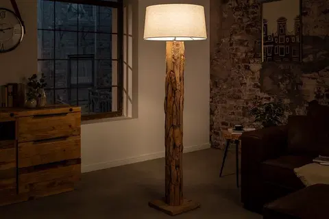 Svítidla LuxD 25507 Designová stojanová lampa Nash přírodní
