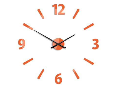 Nalepovací hodiny ModernClock 3D nalepovací hodiny Klaus oranžové