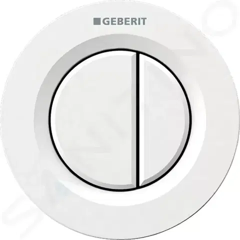 Záchody GEBERIT Splachovací systémy Ovládání splachování pneumatické, pro 2 množství splachování, alpská bílá 116.042.11.1