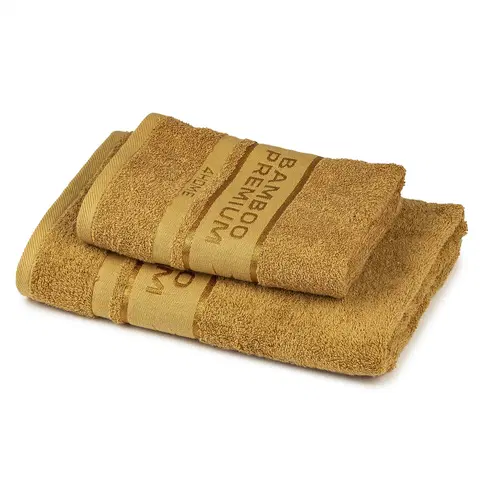 Ručníky 4Home Sada Bamboo Premium osuška a ručník svetlo hnedá, 70 x 140 cm, 50 x 100 cm