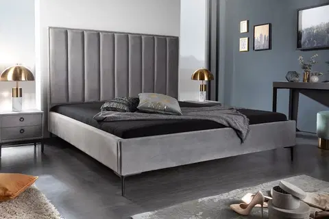 Designové postele LuxD Designová postel Gallia 160 x 200 cm stříbrno-šedá