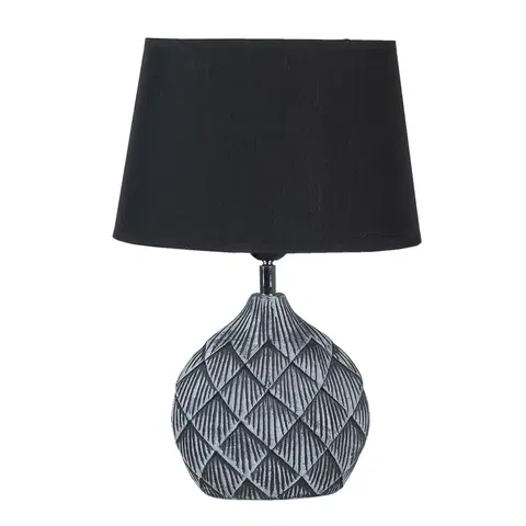 Lampy Šedivo černá stolní lampa Sofia - 26*19*38 / E27 Clayre & Eef 6LMC0046