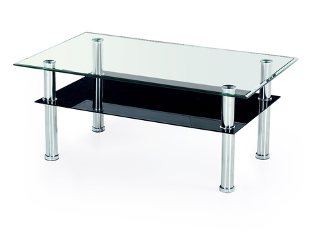 Konferenční stolky Konferenční stolek MAKOLE, kov/sklo