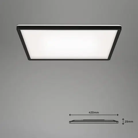 Inteligentní stropní svítidla Briloner LED stropní Slim smart černá dim CCT hranaté
