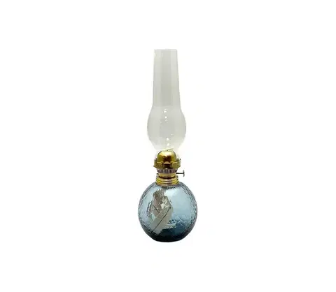 Lampy Floriánova huť Petrolejová lampa VANESA 38 cm modrý kouř zrno 
