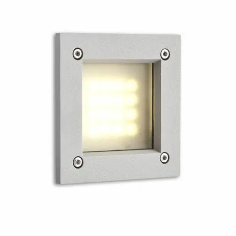 Vestavná svítidla do stěny Venkovní svítidlo ATRIA LED zápustná stříbrná 230V LED 3W IP55 - RED - DESIGN RENDL