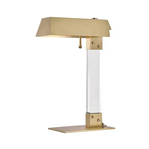 Industriální stolní lampy HUDSON VALLEY stolní lampa HUNTS POINT ocel staromosaz E27 1x8W L1256-AGB-CE