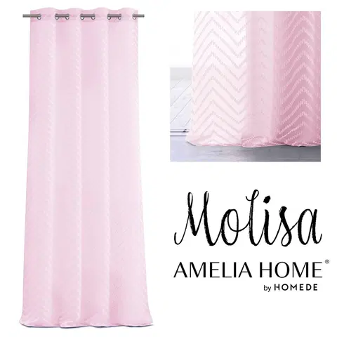 Záclony Záclona AmeliaHome Molisa II růžová, velikost 140x270