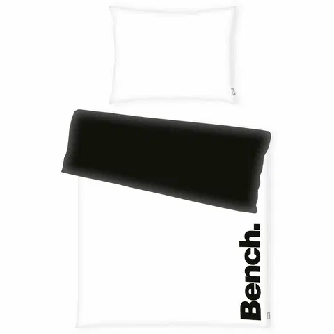 Povlečení Bench Bavlněné povlečení černo-bílá, 140 x 200 cm, 70 x 90 cm