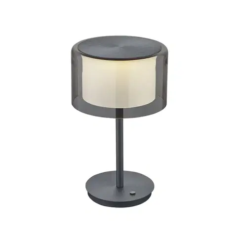 Stolní lampy na noční stolek BANKAMP BANKAMP Grand Smoke LED stolní lampa, antracit