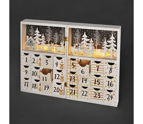 Vánoční dekorace   1V244 - LED Adventní kalendář LED/2xAAA 