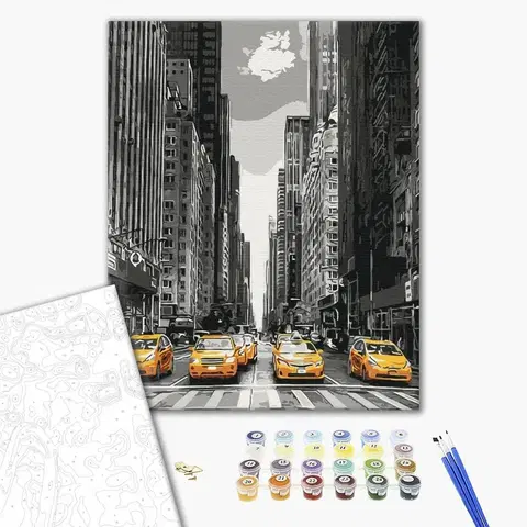 Města Malování podle čísel ulice ve městě New York