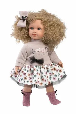 Hračky panenky LLORENS - 53549 ELENA - realistická panenka s měkkým látkovým tělem - 35 cm