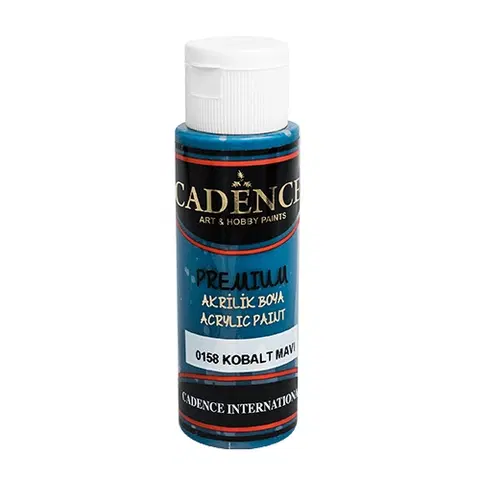 Hračky CADENCE - Akrylová barva CADENCE Premium, modrá, 70 ml