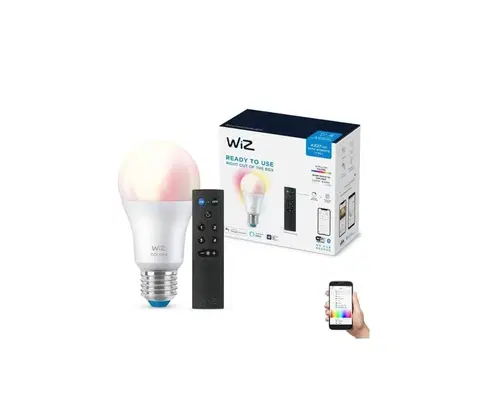 Svítidla WiZ LED RGBW Stmívatelná žárovka A60 E27/8,5W/230V 2200-6500K  CRI 90 Wi-Fi+DO - WiZ 