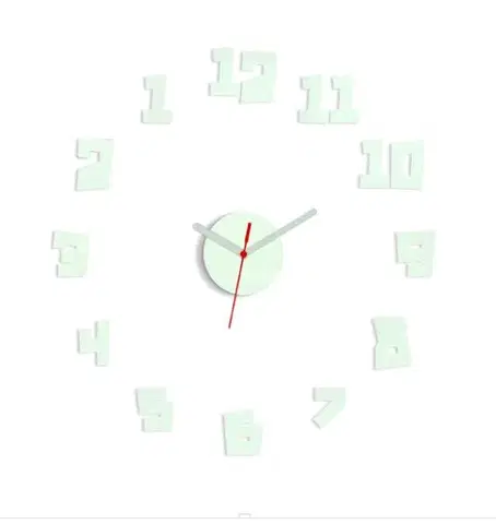 Nalepovací hodiny ModernClock 3D nalepovací hodiny Crazy bílé