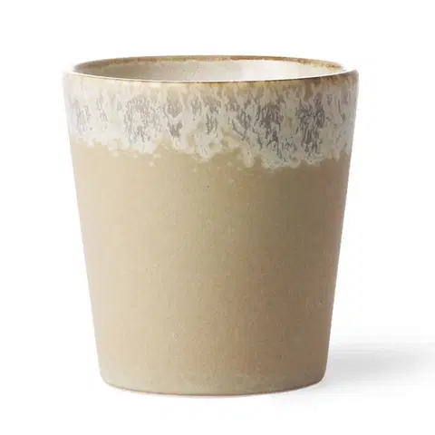 Hrnky a šálky Béžový retro hrnek na kávu Coffee 70s Bark - Ø7,5*8cm / 180ml  HKLIVING ACE6768
