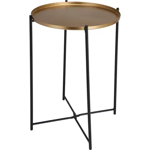 Konferenční stolky Kovový odkládací stolek Gabriel, 35 x 47 x 35 cm