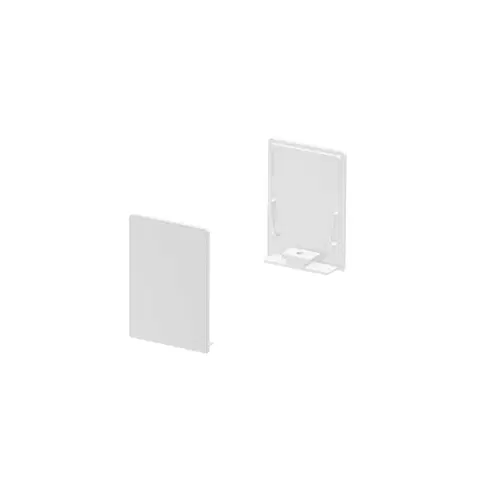 Profily SLV BIG WHITE KONCOVÉ KRYTY, na GRAZIA 20 profil k montáži na stěnu standard, 2 kusy, vysoké provedení, bílé 1000569