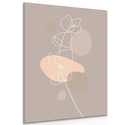 Obrazy abstraktní tvary Obraz minimalistický list No1