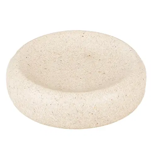 Misky na mýdlo Béžová kulatá keramická miska na mýdlo Fyo - Ø11*3 cm Clayre & Eef 65031