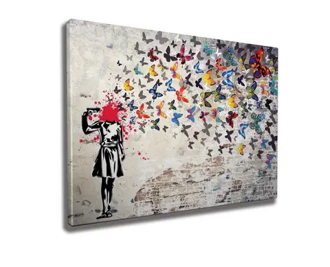 Obrazy Wallity Obraz na plátně Butterfly dead WY51 50x70 cm