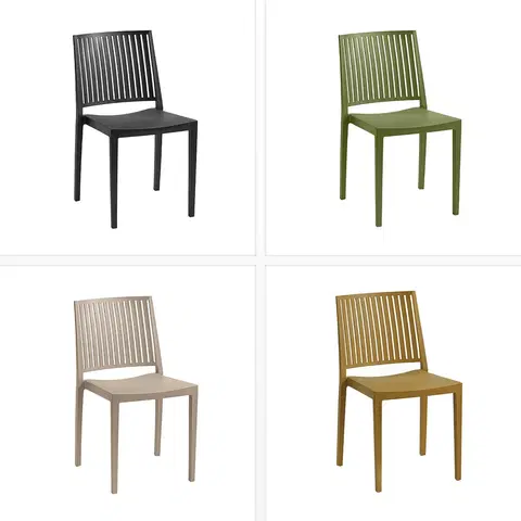 Zahradní židle a křesla Plastové křeslo HELSINKY (různé barvy) velbloudí hnědá