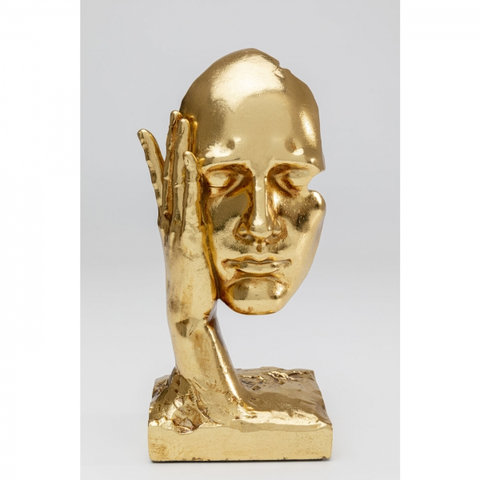 Dekorativní předměty KARE Design Soška Busta In my Mind - zlaté 30cm