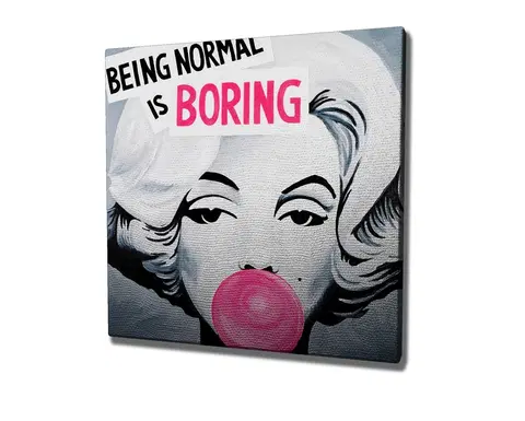 Obrazy Wallity Obraz na plátně Being normal is boring KC237 45x45 cm