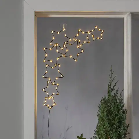 Vánoční vnitřní dekorace STAR TRADING LED dekorační světlo Stella, 8 hvězd, baterie