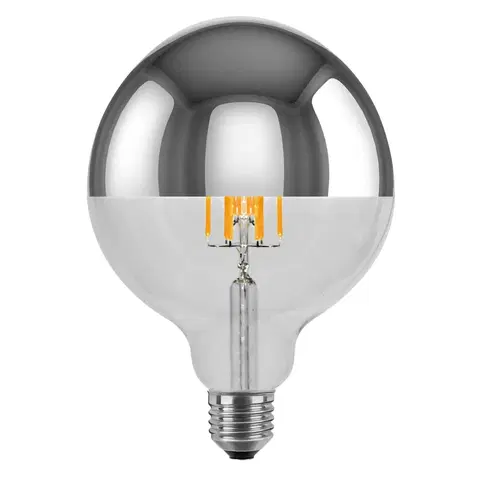 Stmívatelné LED žárovky Segula SEGULA LED Globe E27 6,5W 927 zrcadlená stříbrná