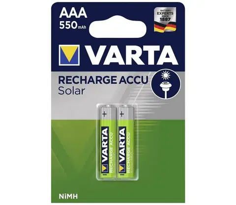 Baterie primární VARTA Varta 56733 - 2 ks Nabíjecí baterie SOLAR ACCU AAA NiMH/550mAh/1,2V 