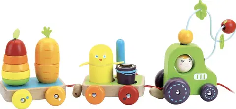 Dřevěné hračky Vilac Multifunkční tahací traktůrek OTTO vícebarevný