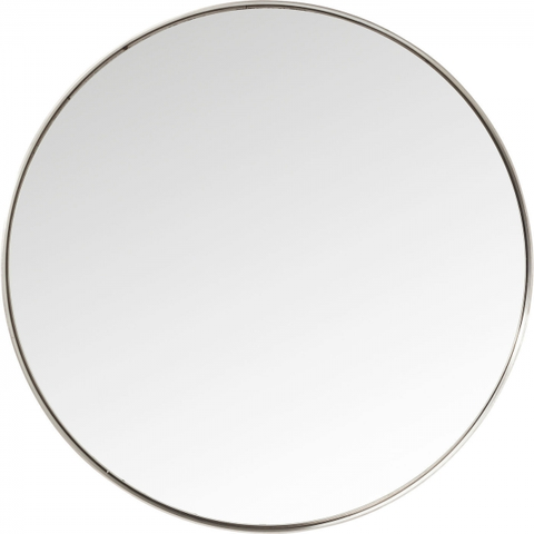 Nástěnná zrcadla KARE Design Zrcadlo Curve Round - nerezová ocel, Ø100 cm