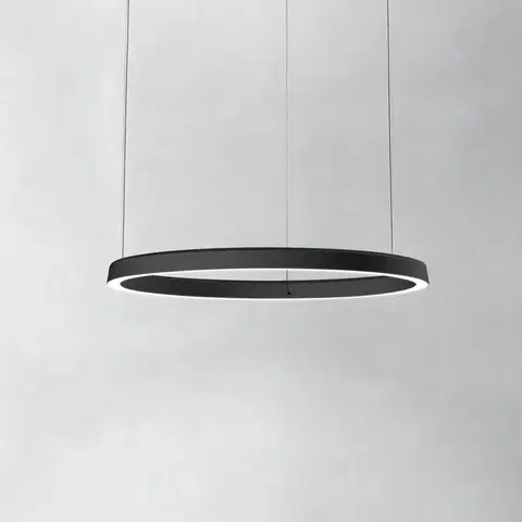 Závěsná světla Luceplan Luceplan Compendium Circle 72 cm, černá