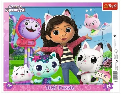Hračky puzzle TREFL - Puzzle 25 Rámkové - Seznamte se s Gabby / Universal Gabby´s Dollhouse