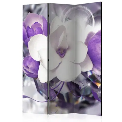 Paravány Paraván Purple Empress Dekorhome 135x172 cm (3-dílný)