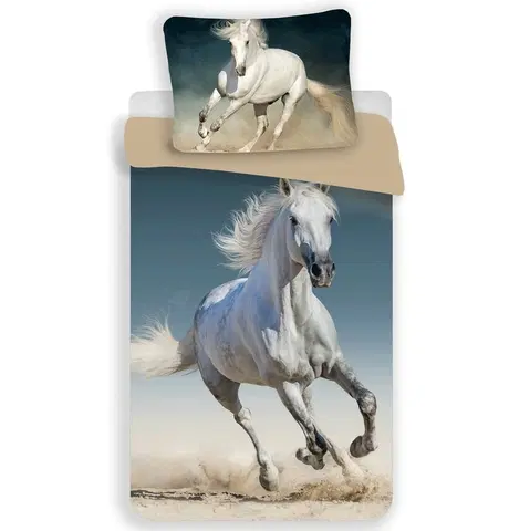 Povlečení Jerry Fabrics Bavlněné povlečení Horse 03, 140 x 200 cm, 70 x 90 cm