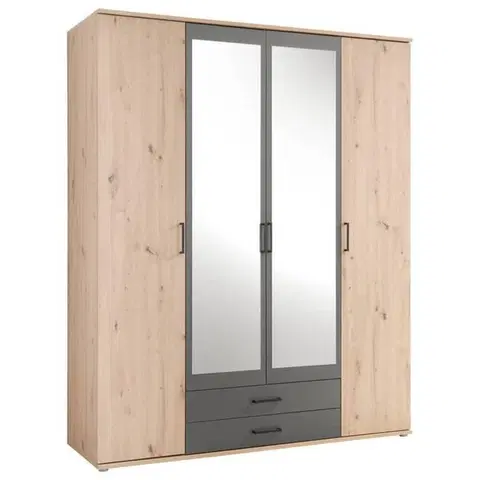 Šatní skříně s otočnými dveřmi Šatní Skříň Cago Šířka 159,6cm