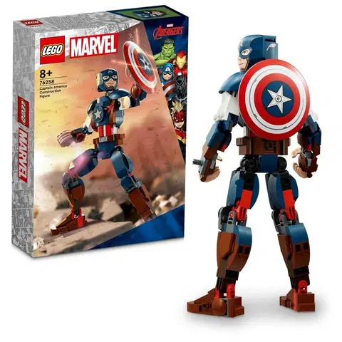Hračky LEGO LEGO - Marvel 76258 Sestavitelná figurka: Captain America