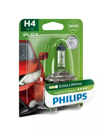 Autožárovky Philips H4 Long Life EcoVision 12V 12342LLECOB1