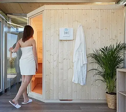 Příslušenství Biohort Model sauna k domkům Biohort CasaNova pozice vlevo