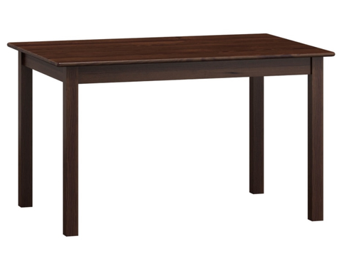 Jídelní stoly Stůl DASHEN 8, 120/170 x 80 cm, masiv borovice, moření ořech