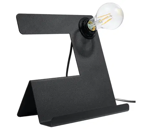 Lampy   SL.0669 - Stolní lampa INCLINE 1xE27/60W/230V černá 