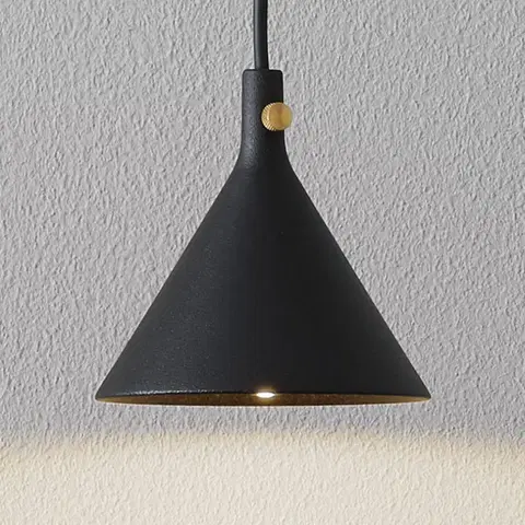 Závěsná světla Audo Copenhagen Audo Cast LED závěsné světlo v černé, Shape 1